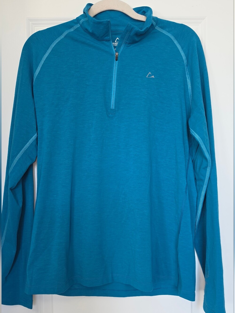 Paradox Merino Blend Quarter Zip Base Layer XL Women Blue Hiking Trail Pullover